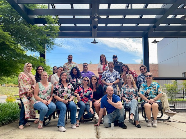 Fun Happy Hour for Hawaiian dress up day!