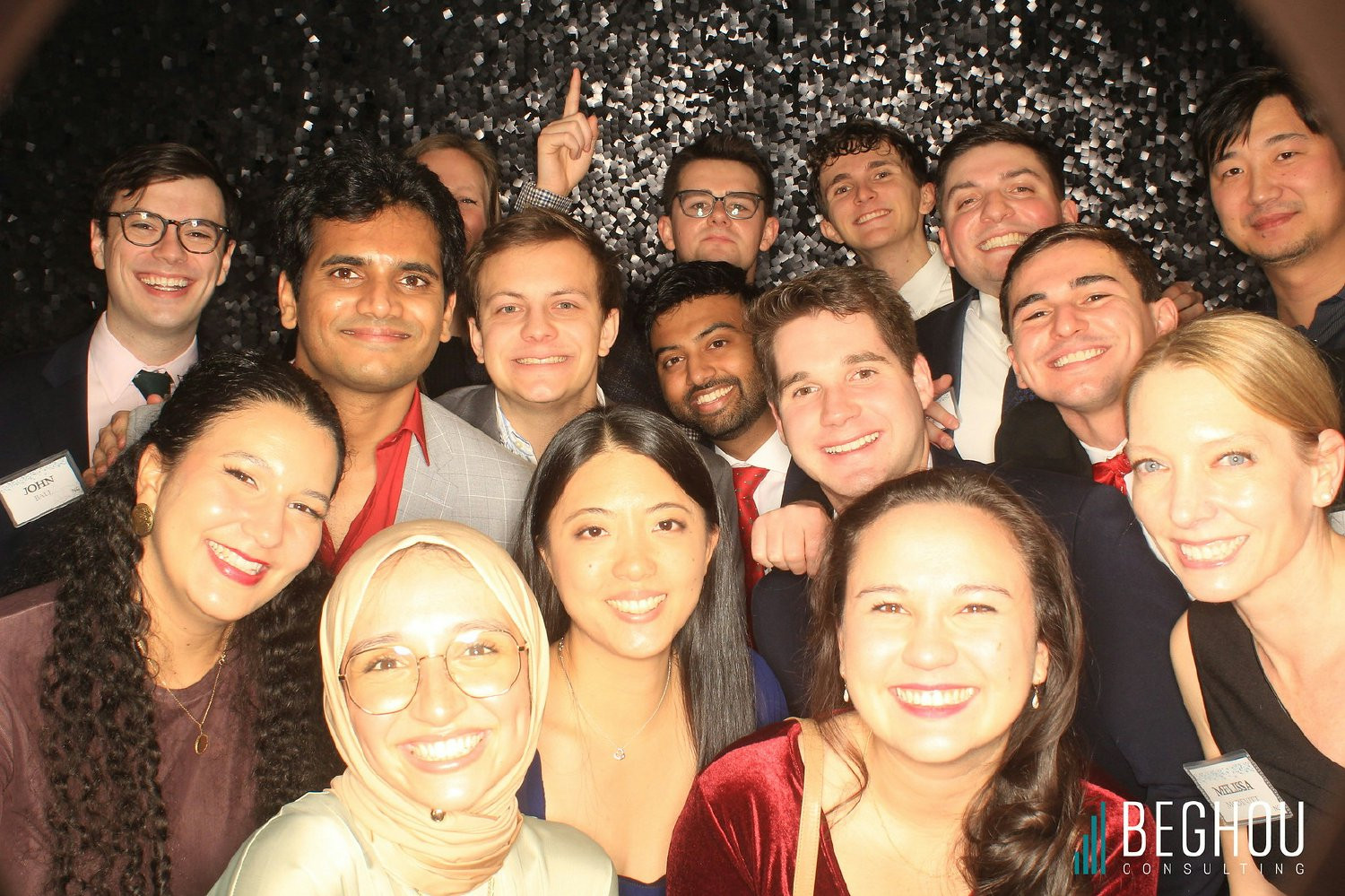 Holiday party fun at the end of the year where colleagues get together in Chicago to celebrate a year of achievements.