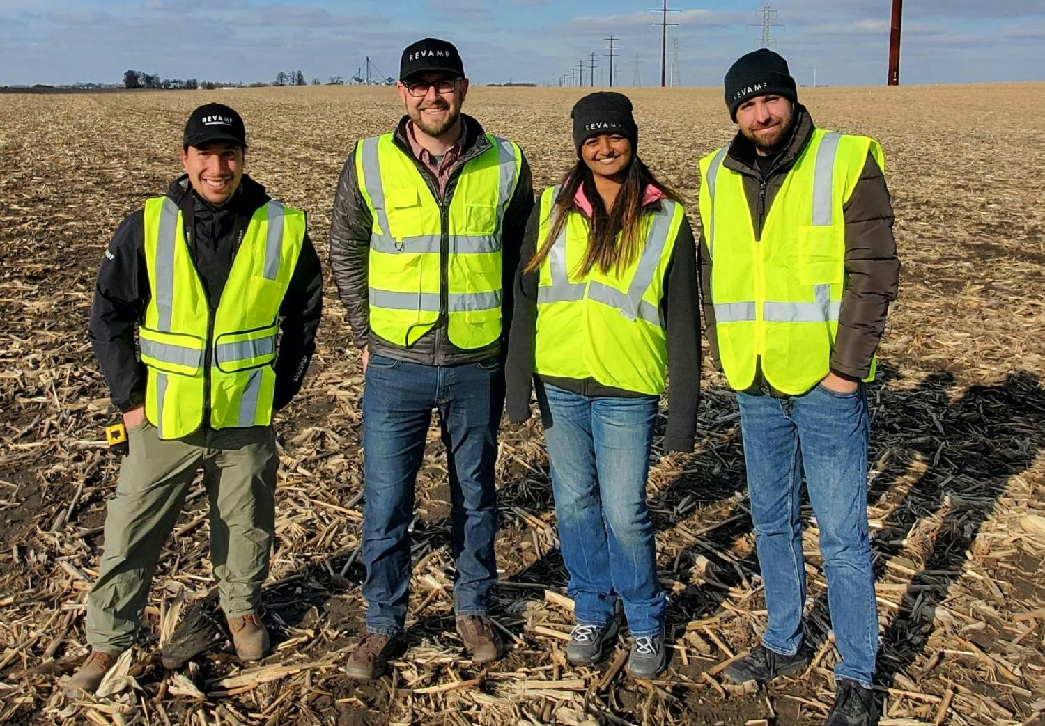 Engineers visit Indiana to evaluate the future-site of a utility scale solar array.