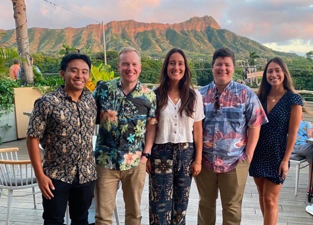 A photo from the Honolulu team's summer picnic -- not a bad view! 