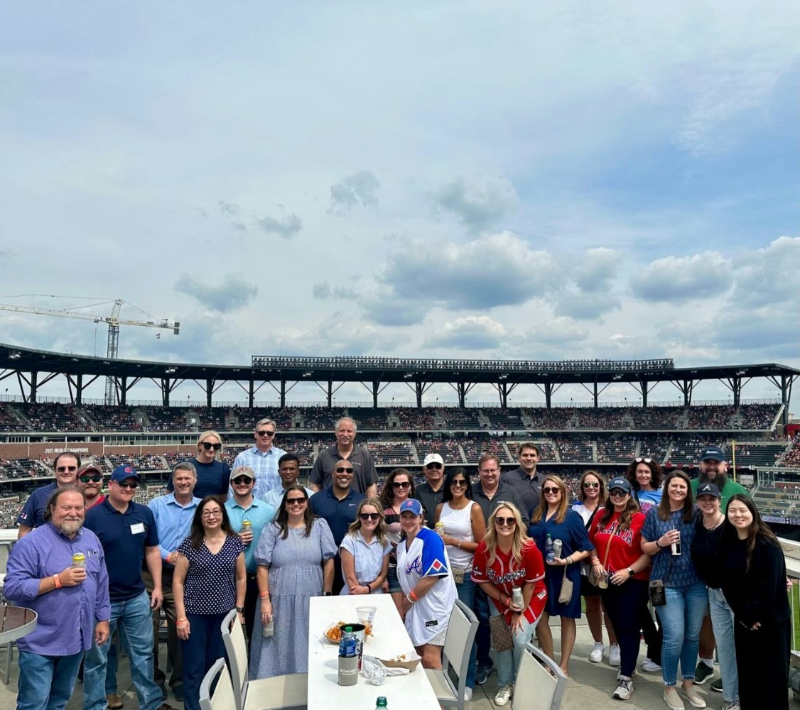 Enjoying an Atlanta Braves baseball game with our clients is always fun