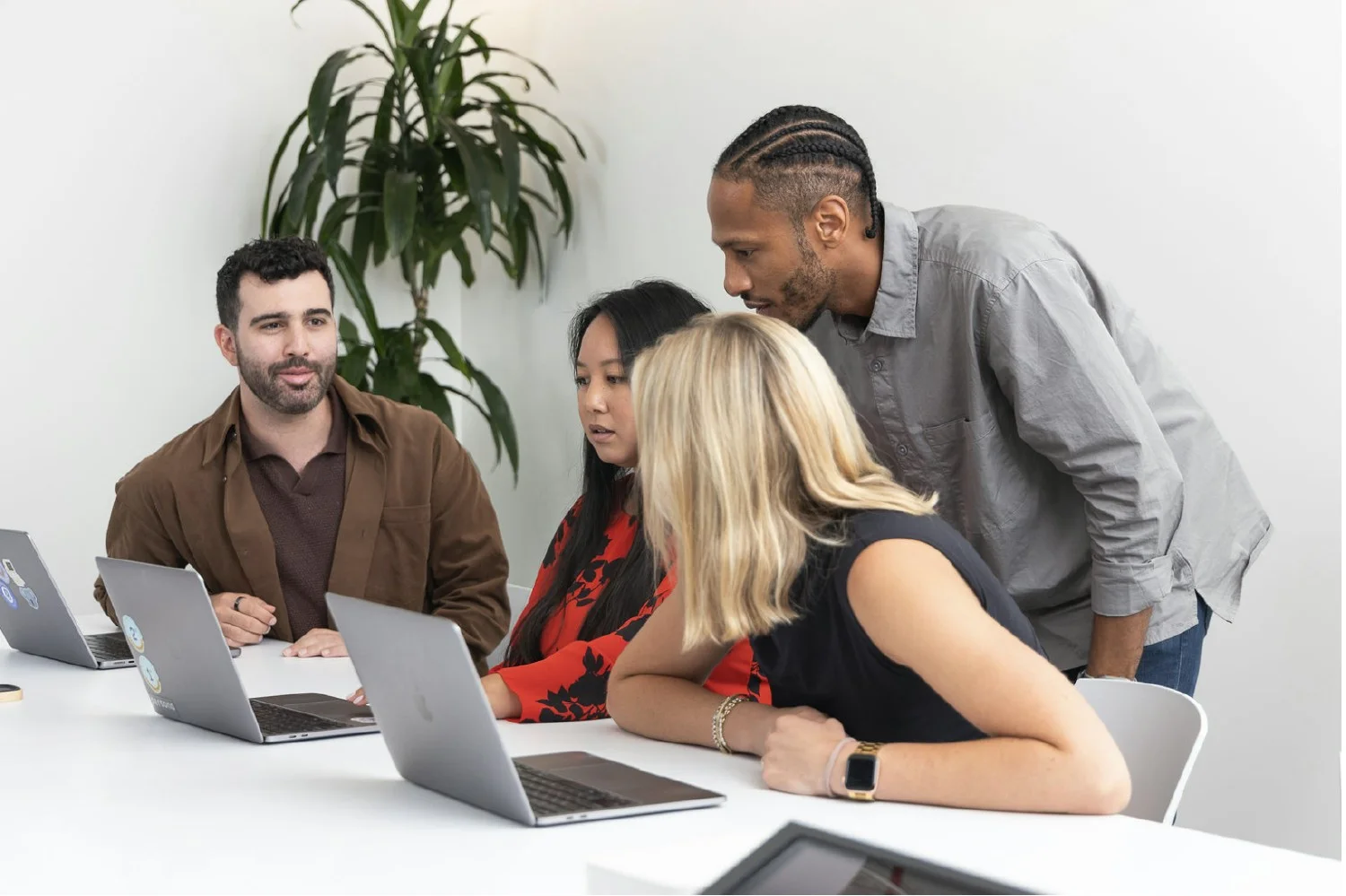 Employees at work in the office