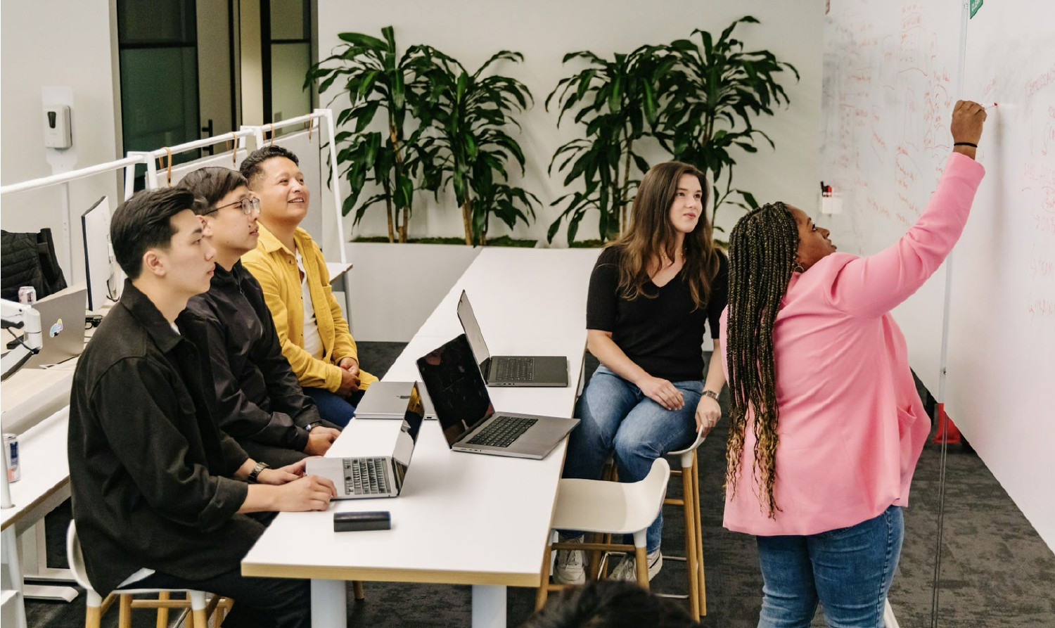 Employees at work in the office