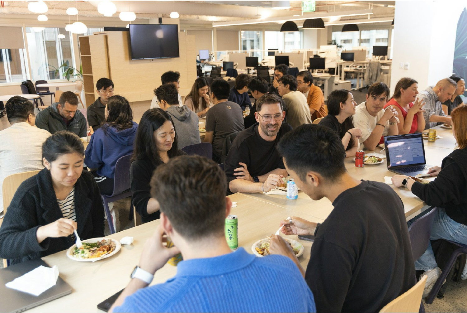 Employees at lunch