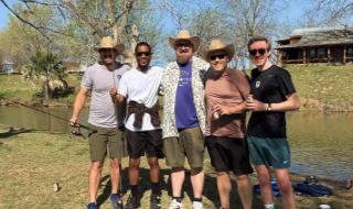 A break during our offsite to enjoy some sun and just hang out.