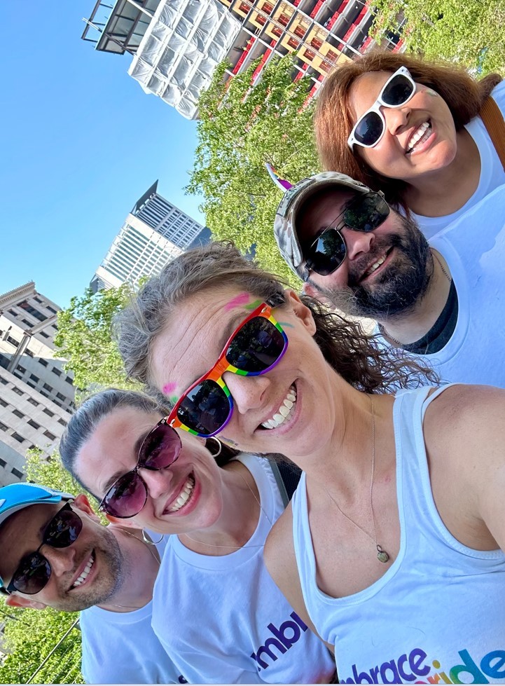 Team members at the Pride in the CLE parade.