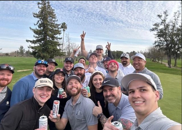 Golden Brands Sacramento celebrating a win out on the course