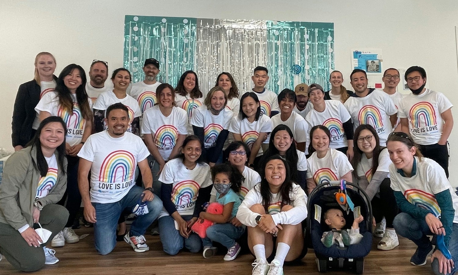 Employees getting together for our 2021 Senti Pride Walk to celebrate and show our support for the LGBTQ community.