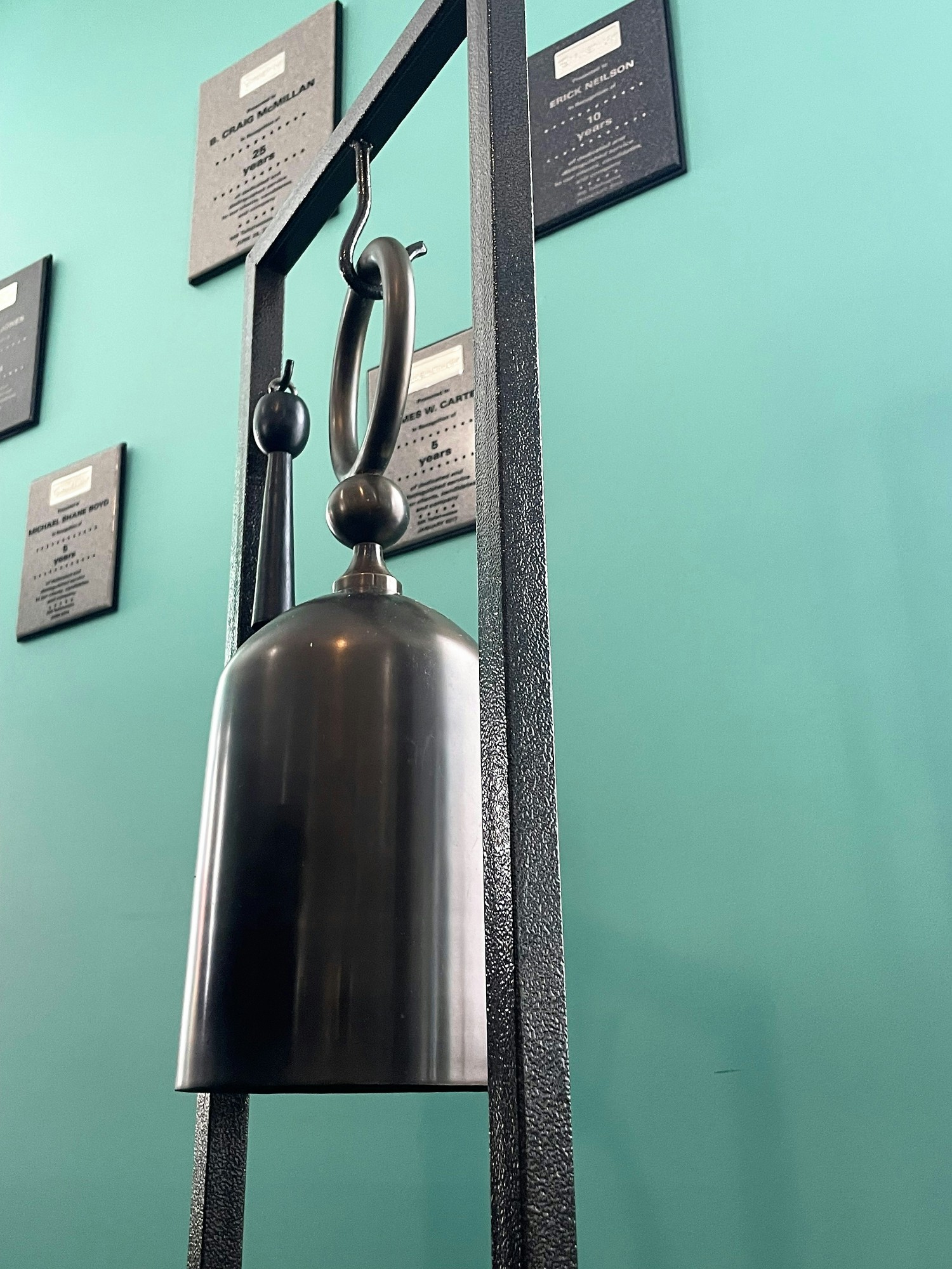 At MRT we use a sounding bell for placements, victories, and a job well done! For us, a loud office is a thriving one.