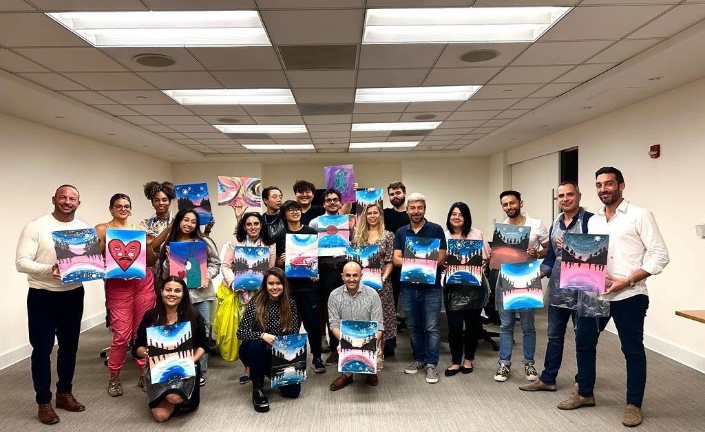 Mental Health Initiative: Canvas Painting Group Class in Miami