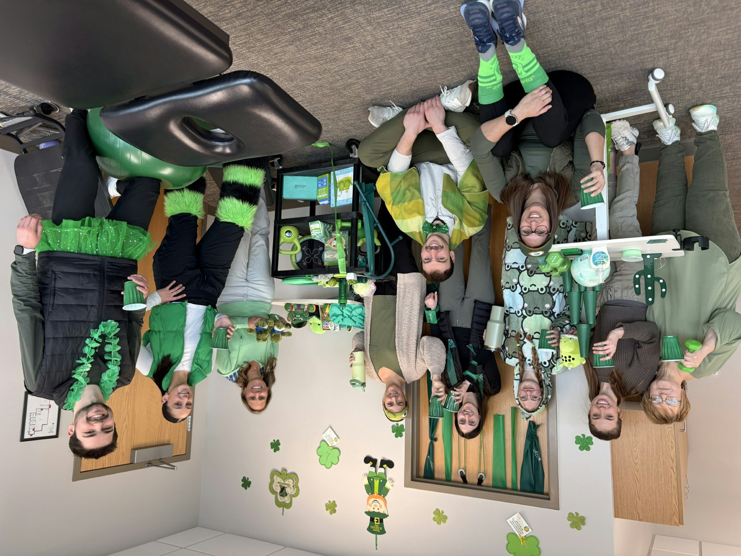 Our Michigan clinic went full green for St. Patrick's Day — treats, laughs, and good vibes all around.