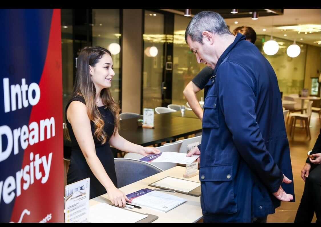 The Crimson Education team shares insights at a university admissions expo