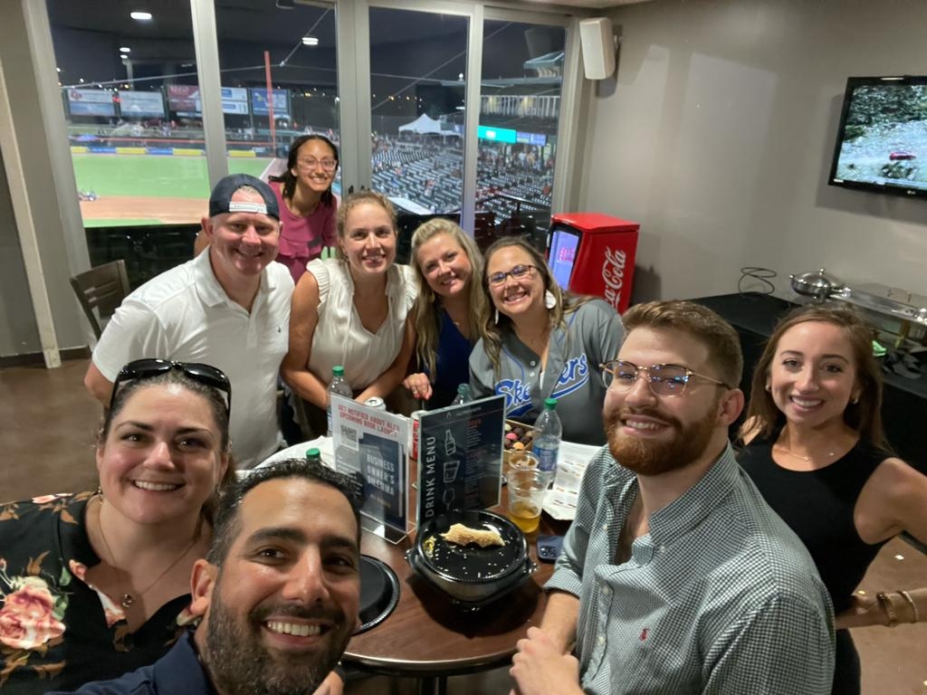 The AltruVista team hosted a client event at the local Sugar Land Skeeters baseball game in the Summer of 2021. 