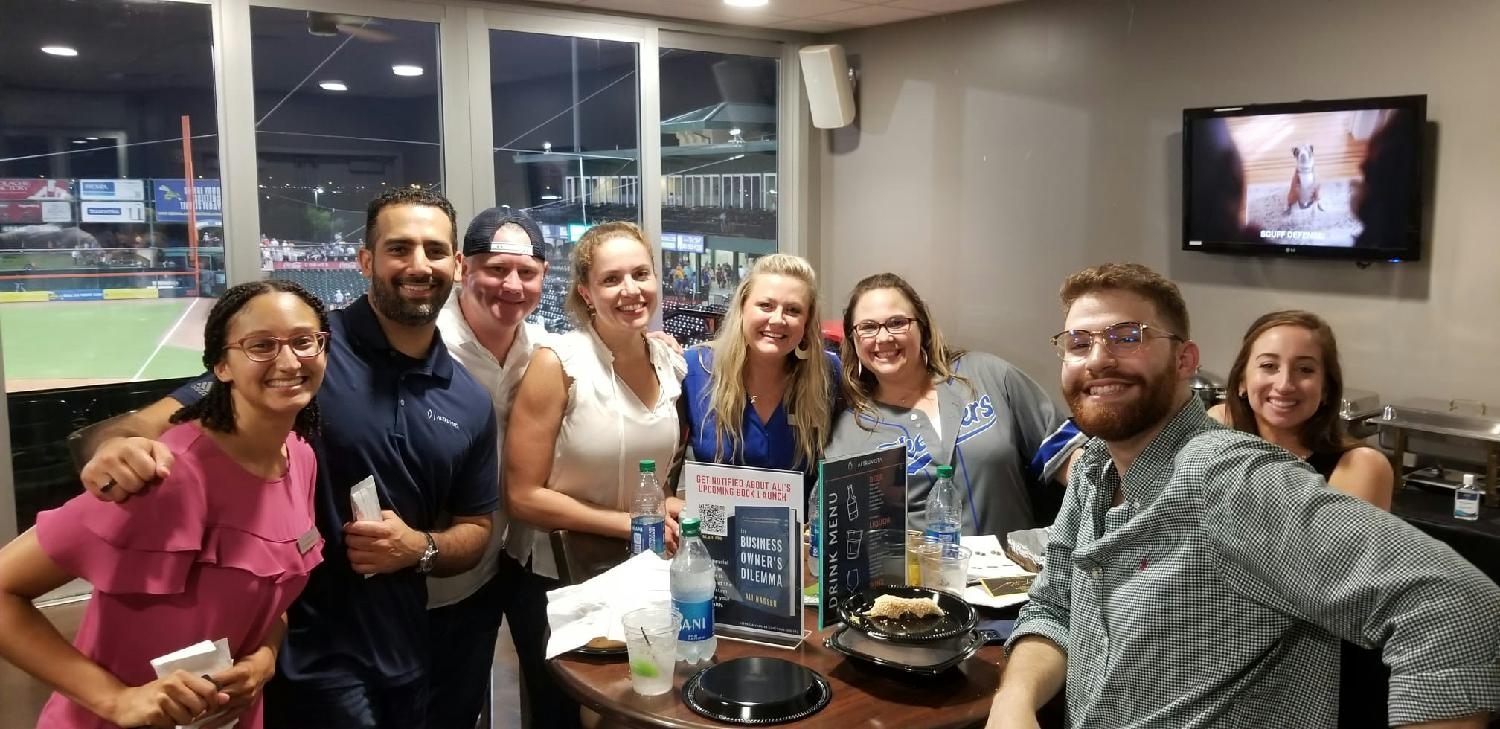 The AltruVista team hosted a client event at the local Sugar Land Skeeters baseball game in the Summer of 2021. 