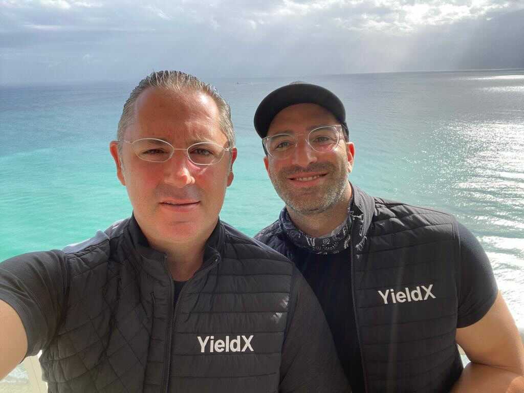 YieldX CEO, Adam Green, and one of our Business Development team members enjoying some Florida Sunshine!