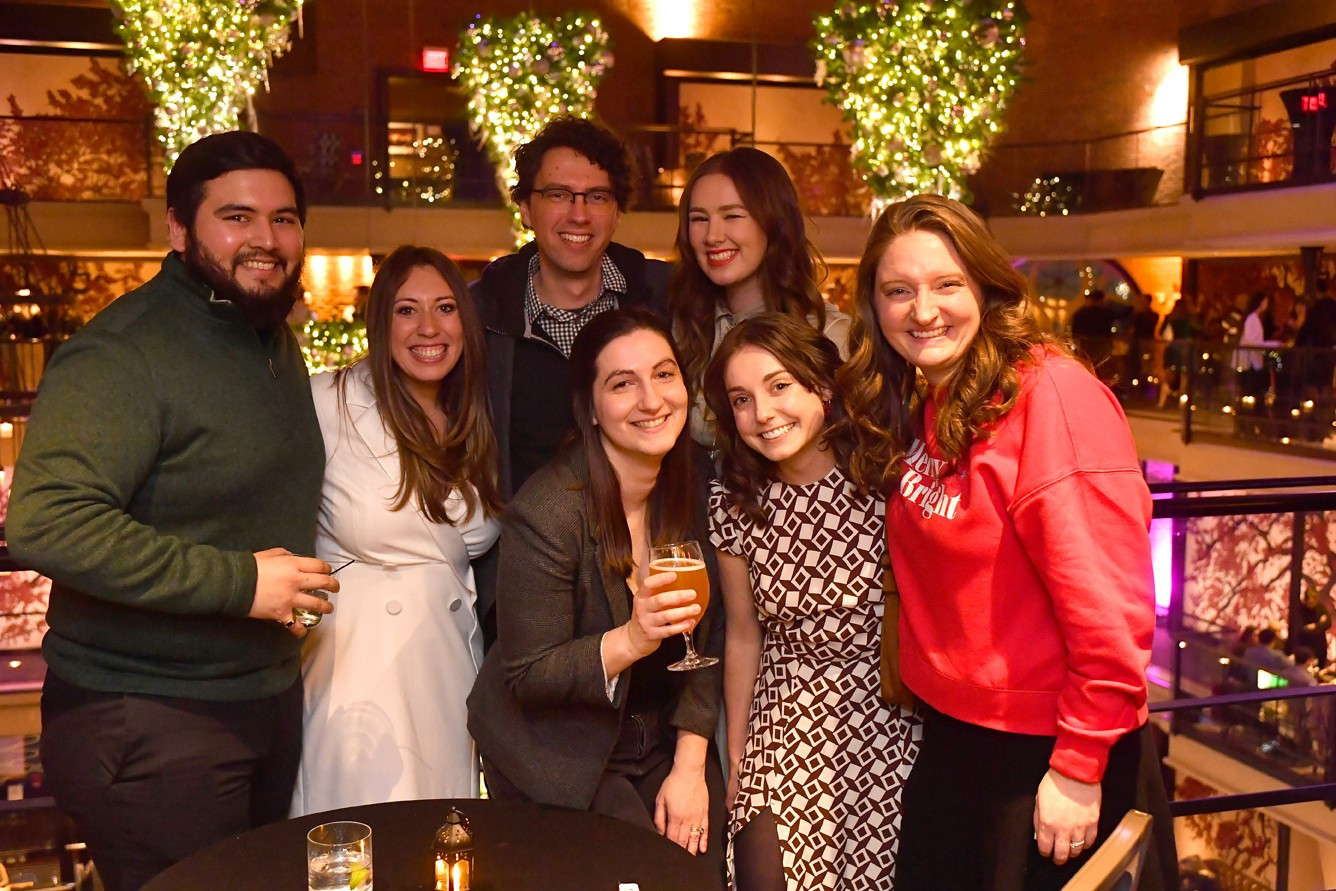 A dressed up holiday party at the Liberty Hotel
