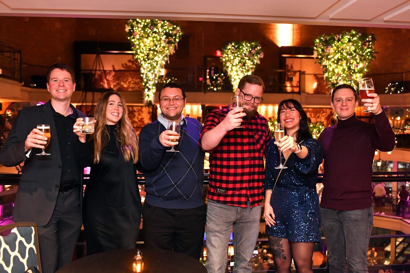 Some of our Paid Advertising team members celebrating the season at the Holiday Party.