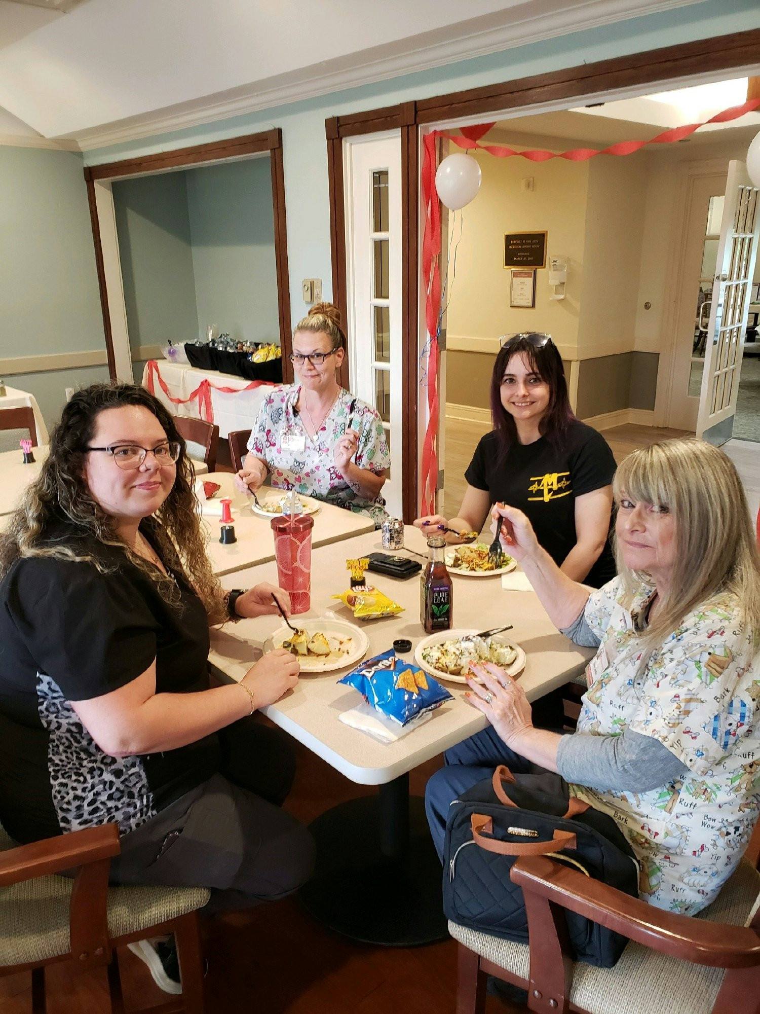 Our Dove Team welcoming employees to a Summer Picnic