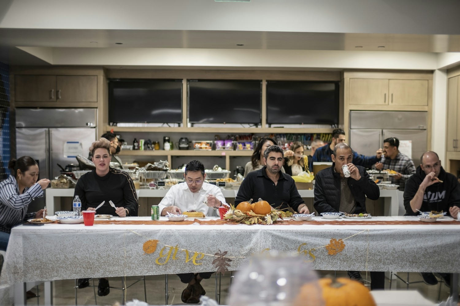 For Thanksgiving, employees  brought their favorite dishes from their cultures to share with the team.