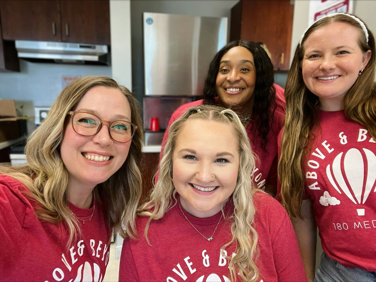 Members of our HR teams enjoying a lunch break during a Homecoming Week celebration.