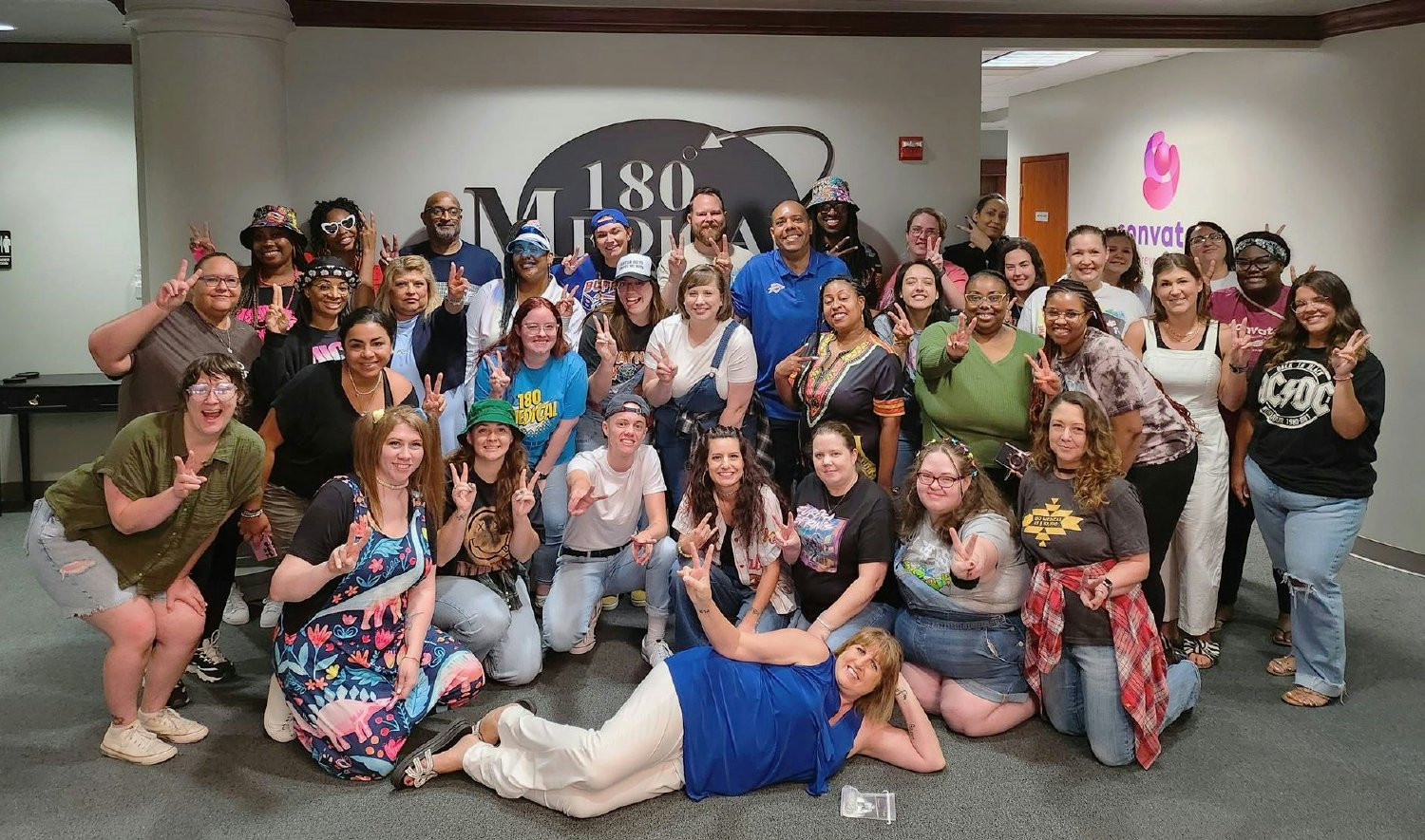 Many strong and lasting friendships are built at 180 - here's members of a popular group chat posing together!