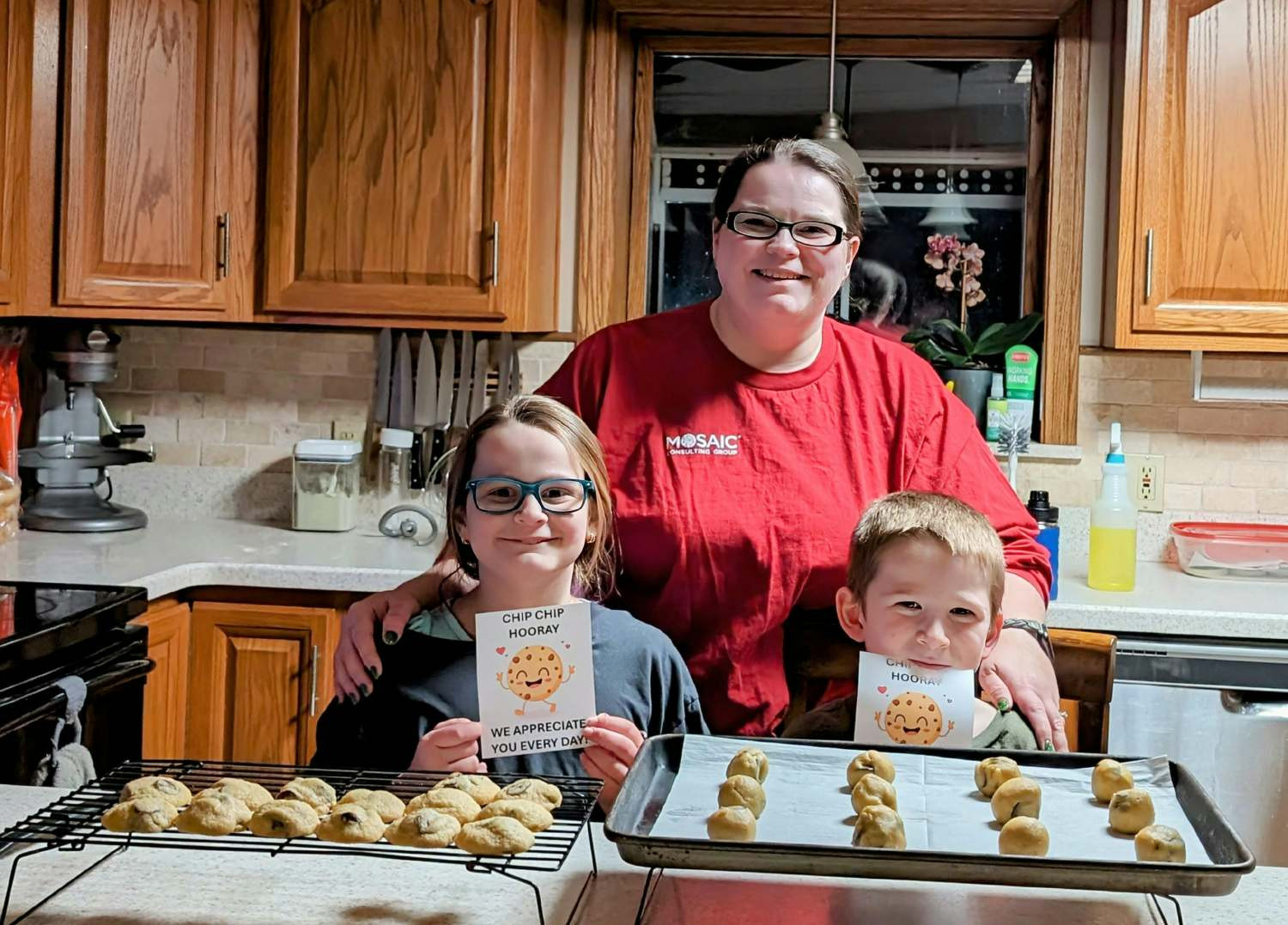 For our community engagement activity, one of our team members involved her children to thank first responders.