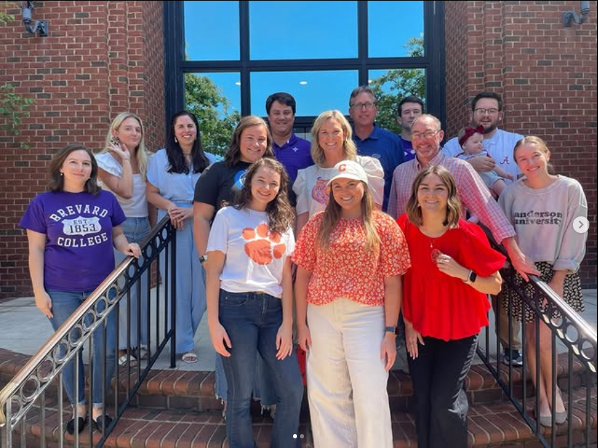 The Crawford team dressed to represent their favorite team on College Colors Day! 
