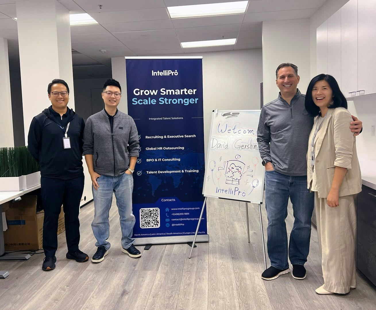 The director's visit at office