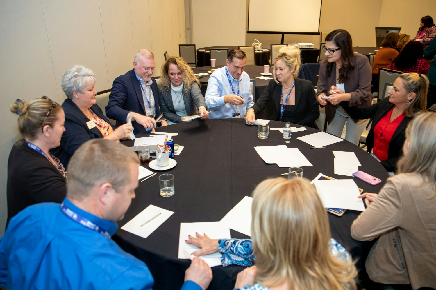 Distinctive Living Team Members Collaborating 