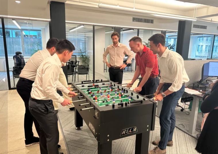 Foosball in the NYC Office