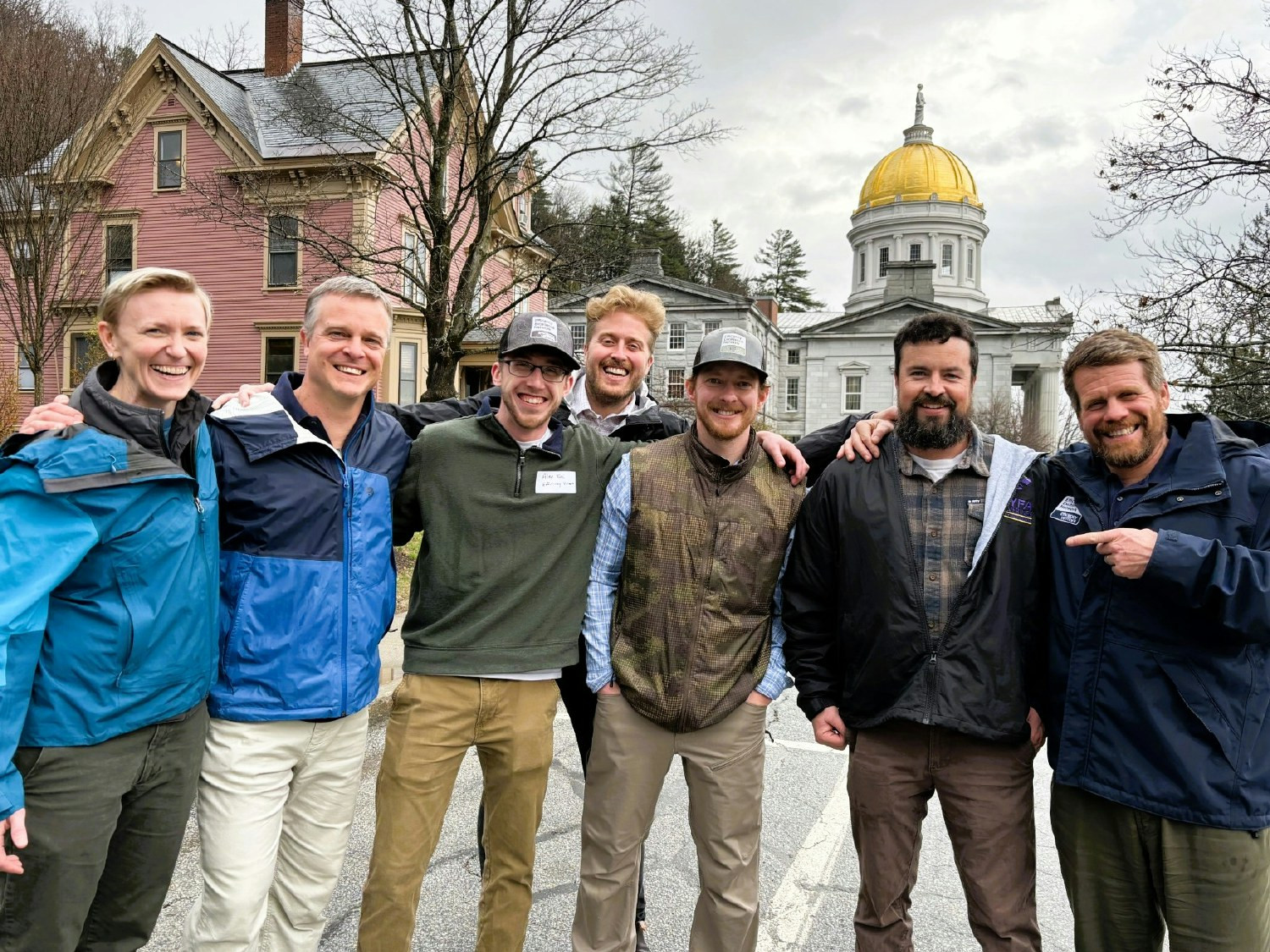 Team members at a community event