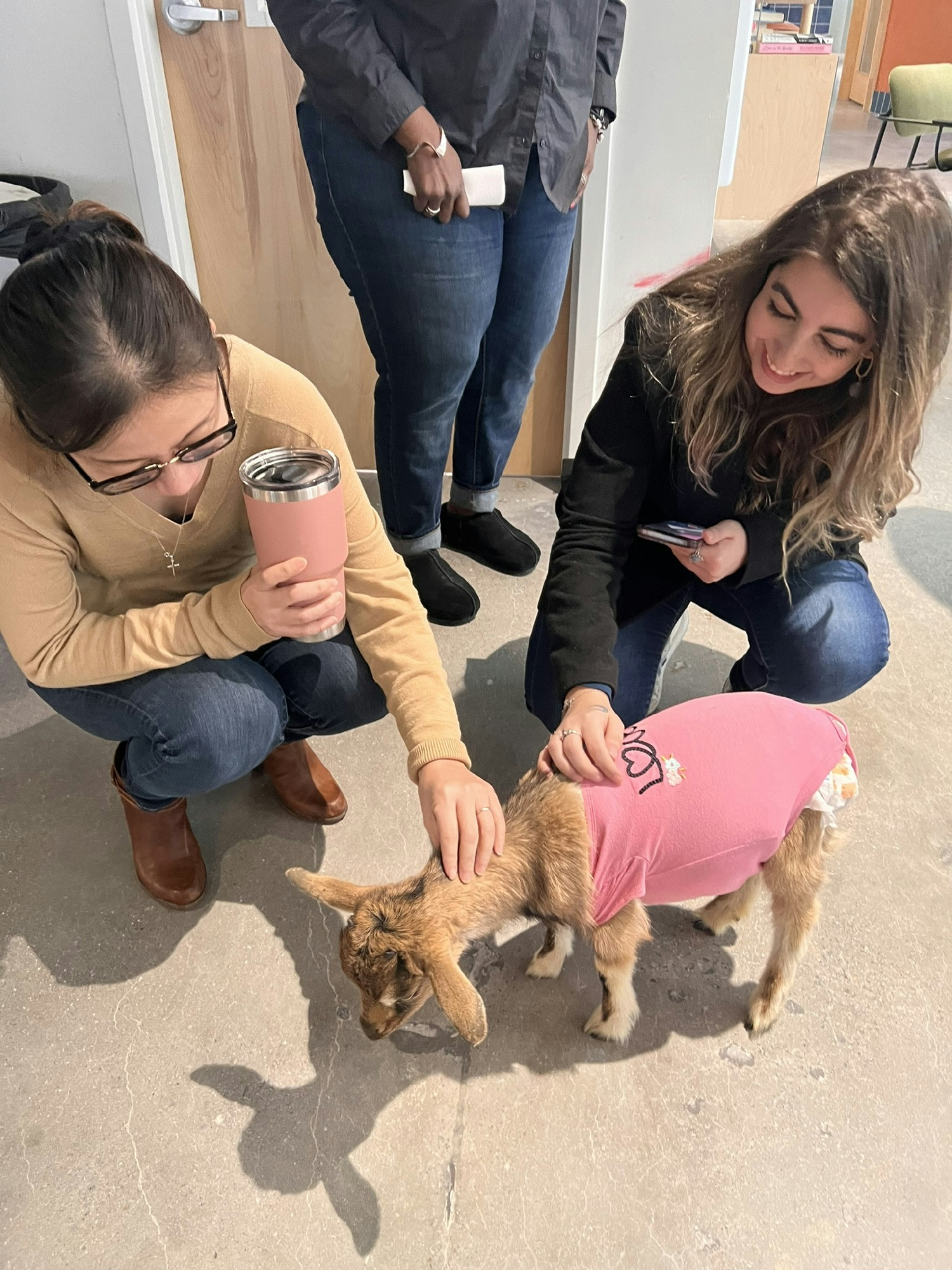 That time an actual goat showed up to celebrate the G.O.A.T. awards, our quarterly core values award ceremony!