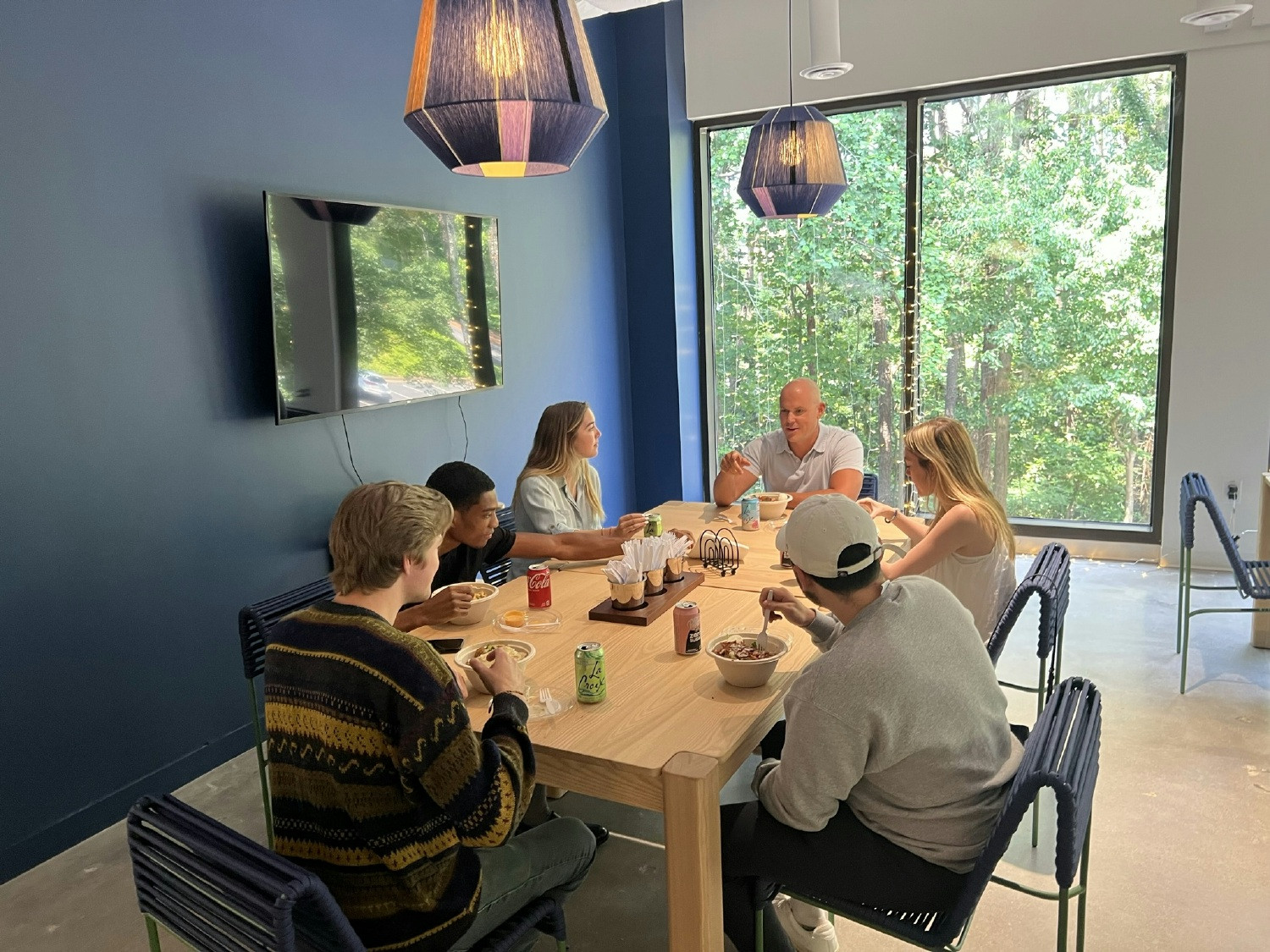 Our CEO, Carl Streck, sitting down for a lunch with our amazing Summer Interns!