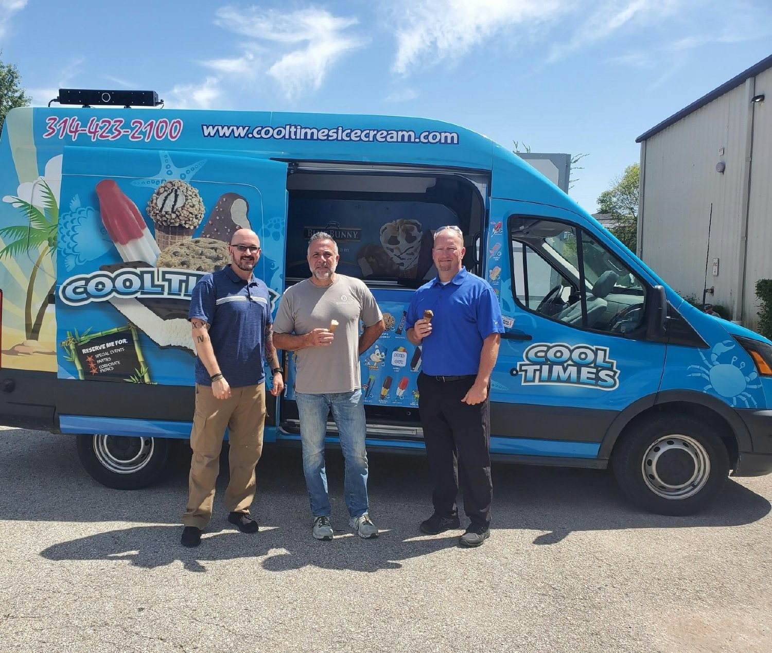 Ice cream for production on a hot day! 