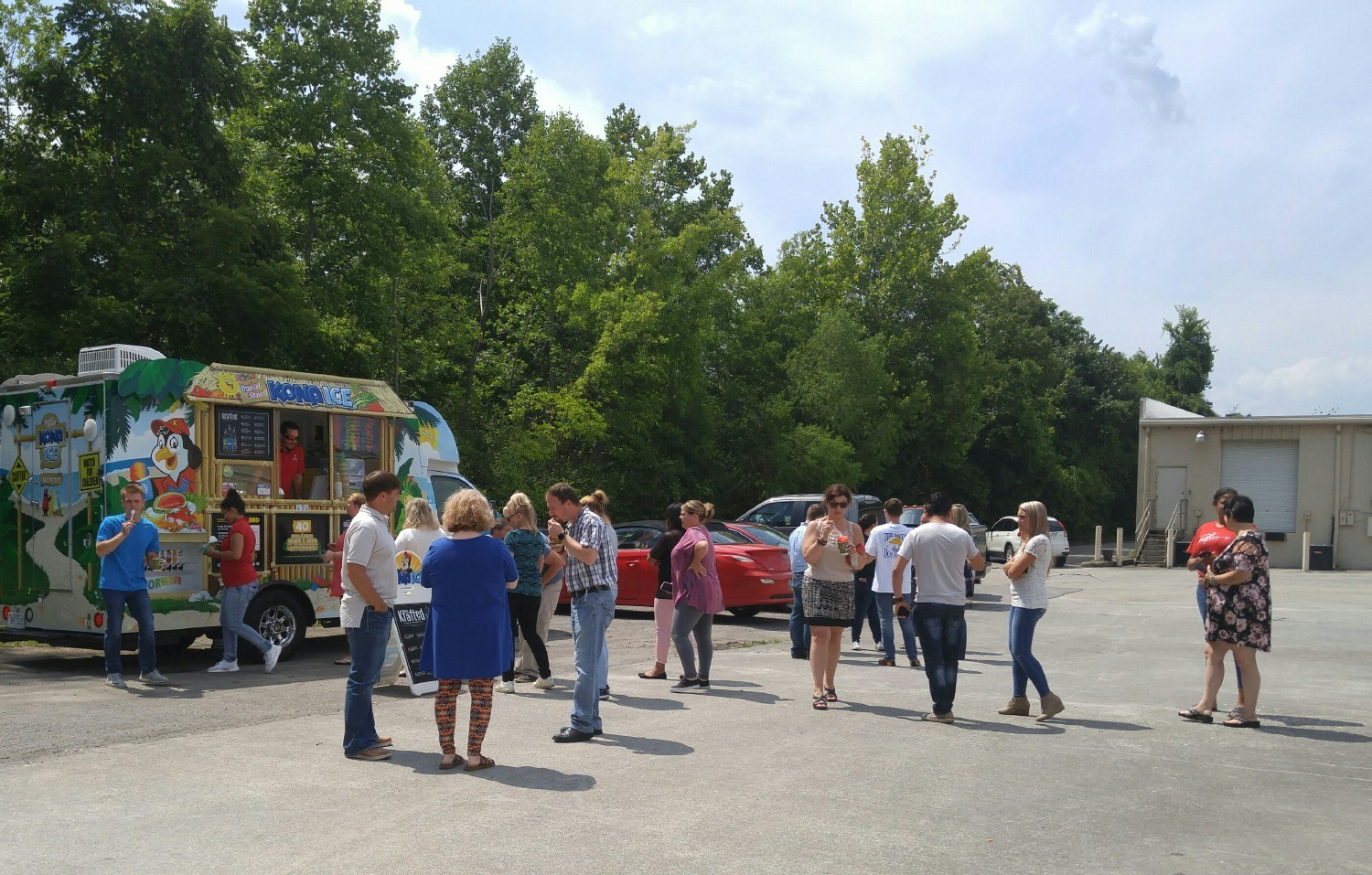 During the summer we have various food trucks come to our office. This was an Hawaiian shaved Ice truck!
