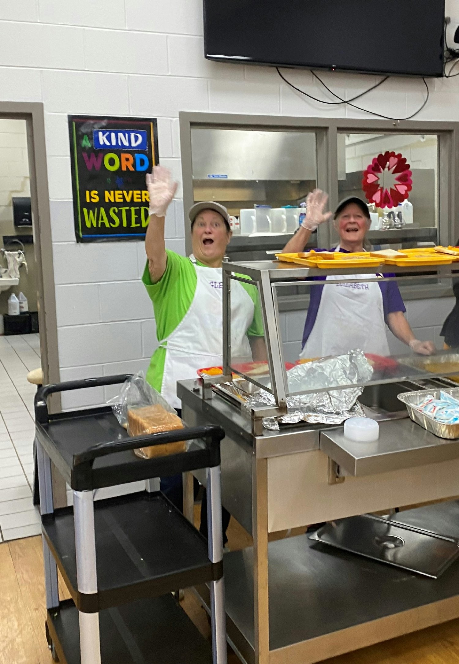 The City’s Senior Center staff working hard to provide delicious meals to our senior residents.