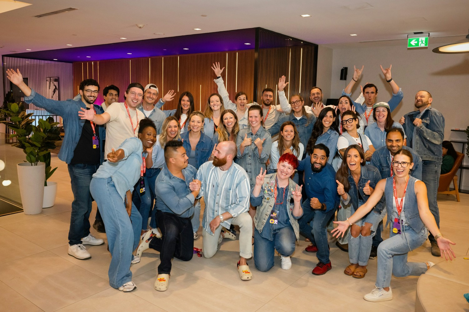 Canadian Tuxedo day during the Montreal company offsite in September 2024.