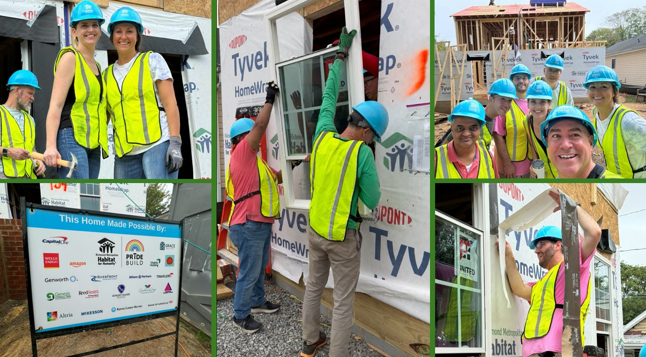 Genesis team members from VA, KS, and FL participate in the inaugural Habitat for Humanity Pride Build in Richmond, VA.