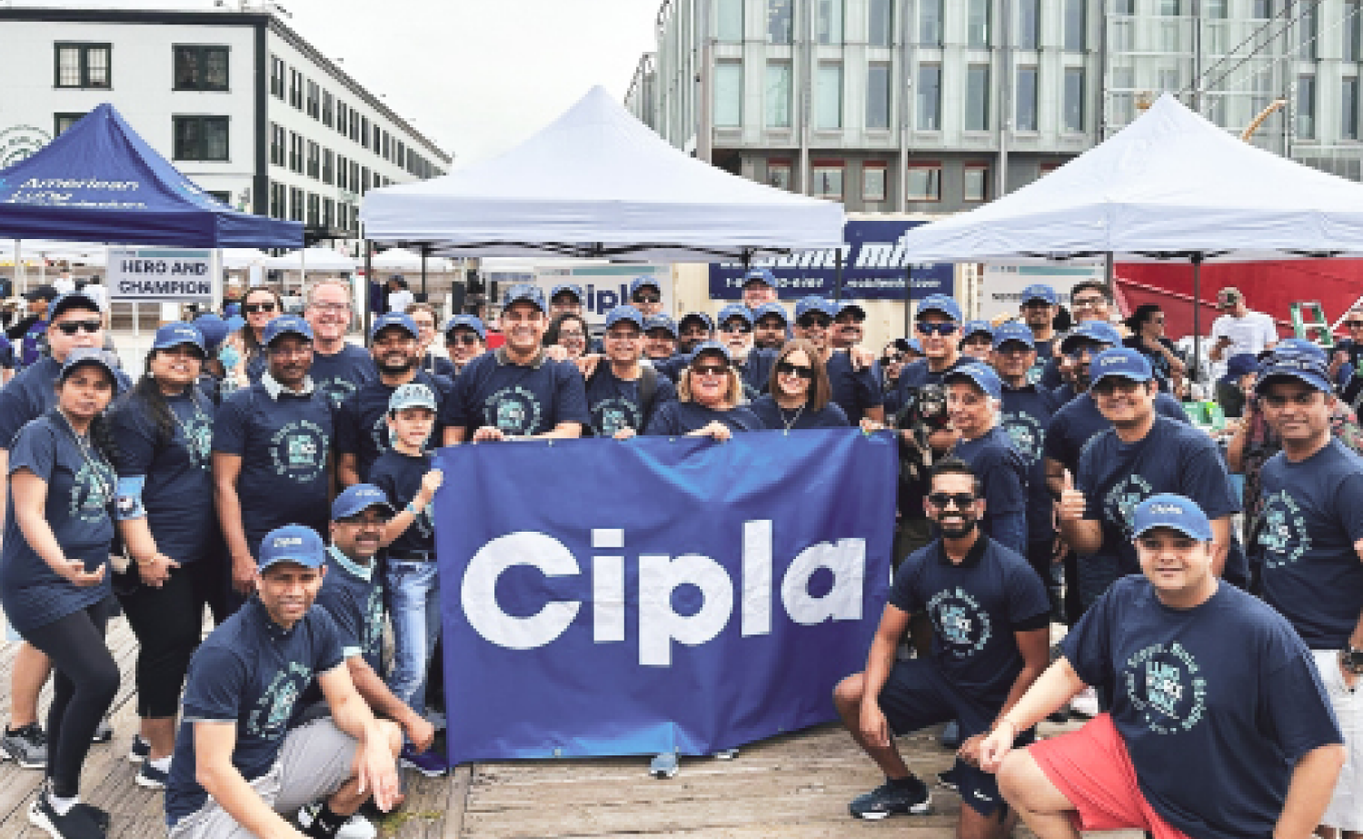 Cipla US teams walking and fundraising at the Lung force walk at NYC in partnership with the American Lung Association
