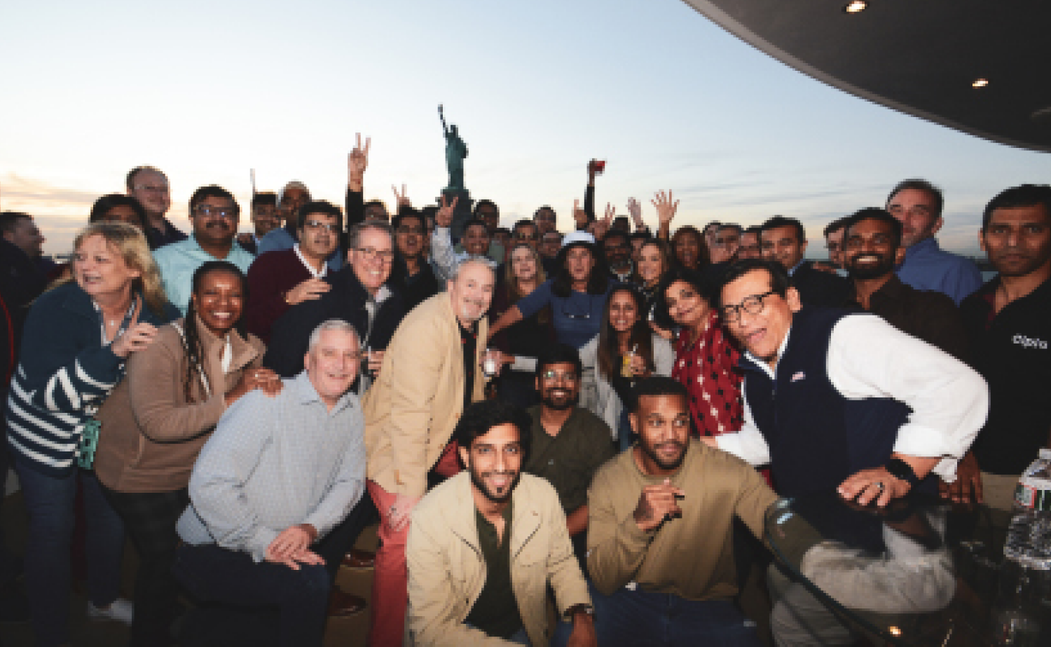 Cipla US teams get together to celebrate our record-breaking performance by sailing on the Hudson NY cruise ship