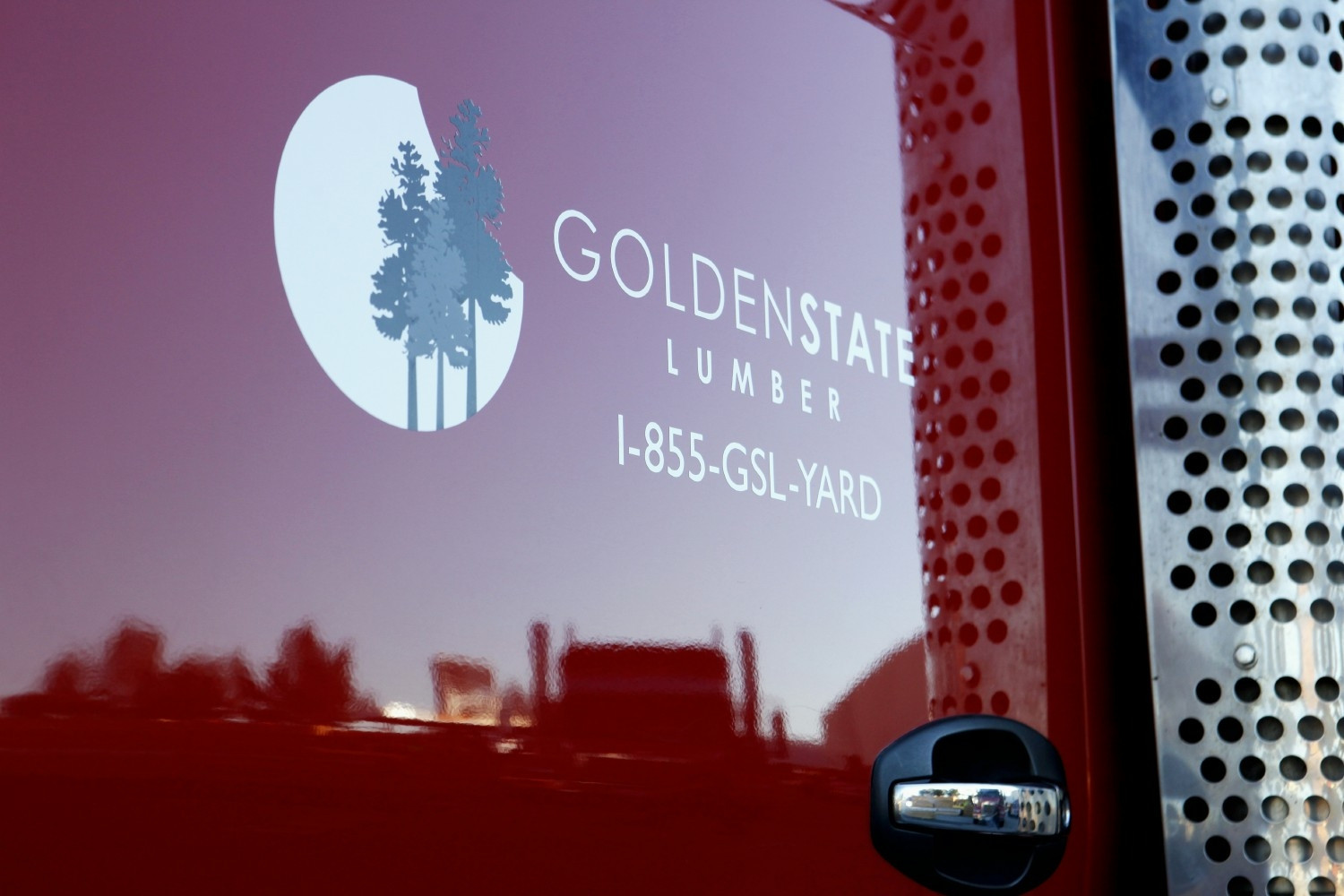 Our red delivery trucks can be seen delivering building materials all over the Bay Area