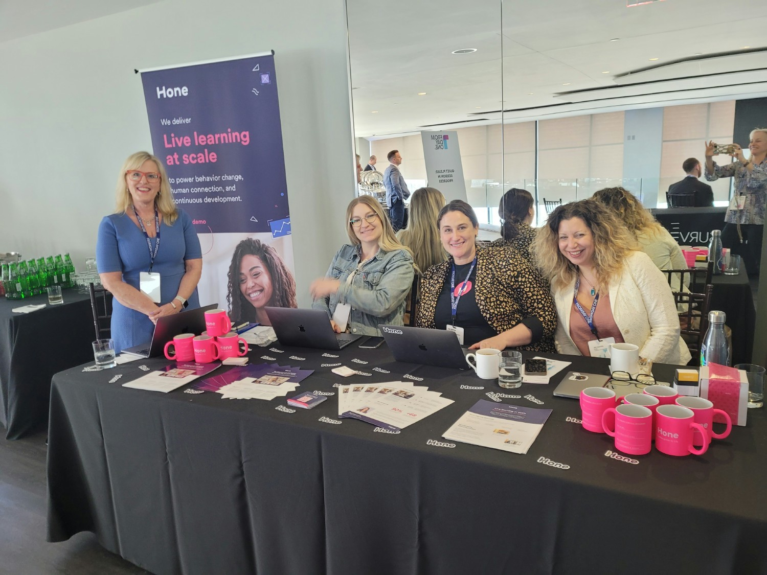 Honies manning the table at From Day One's Boston event