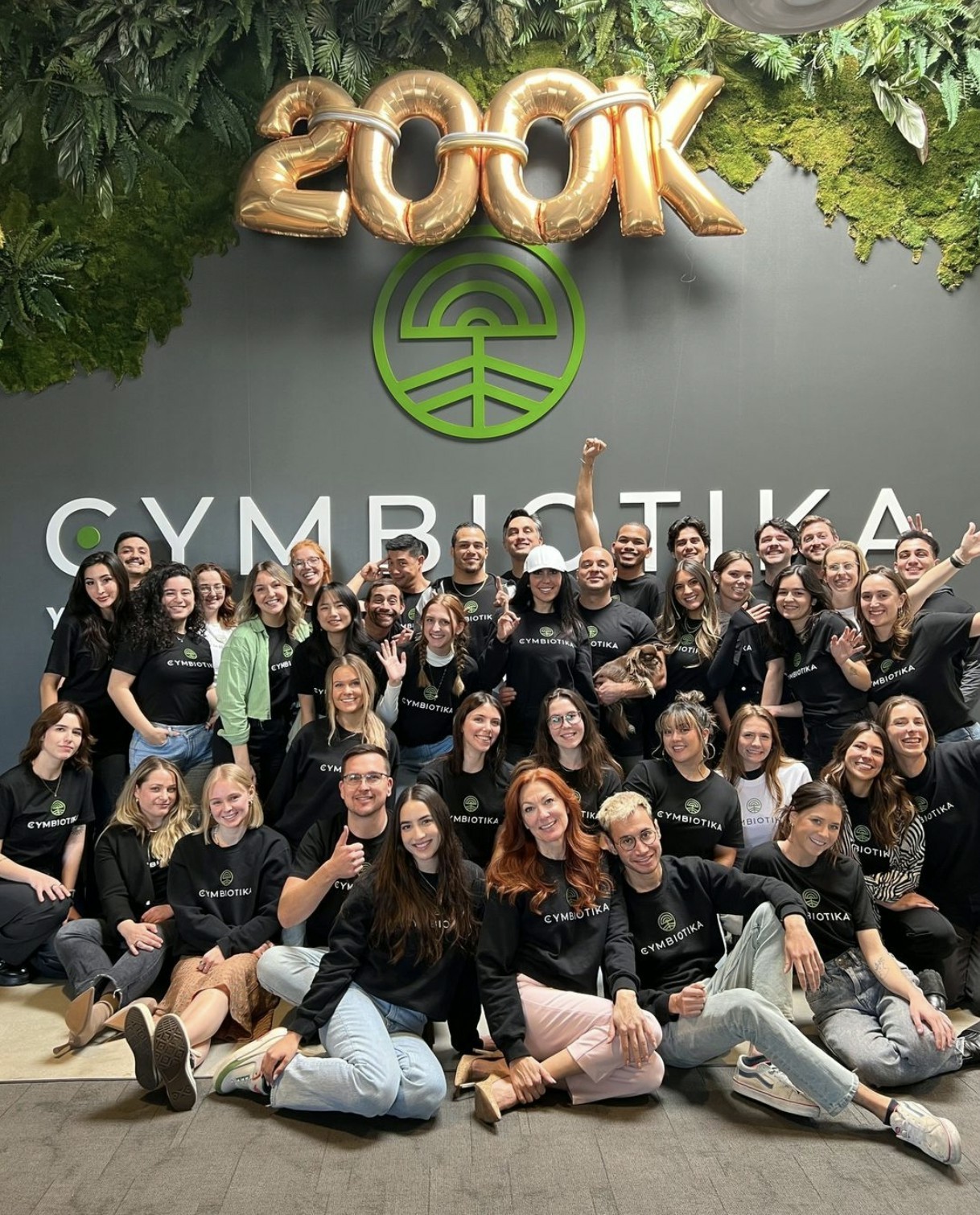 Cymbiotika employees hitting 200k on Instagram. 