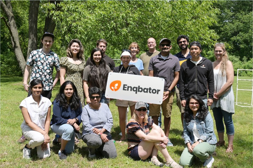 Group photo at our annual summer picnic with some of our Enqbator Team.