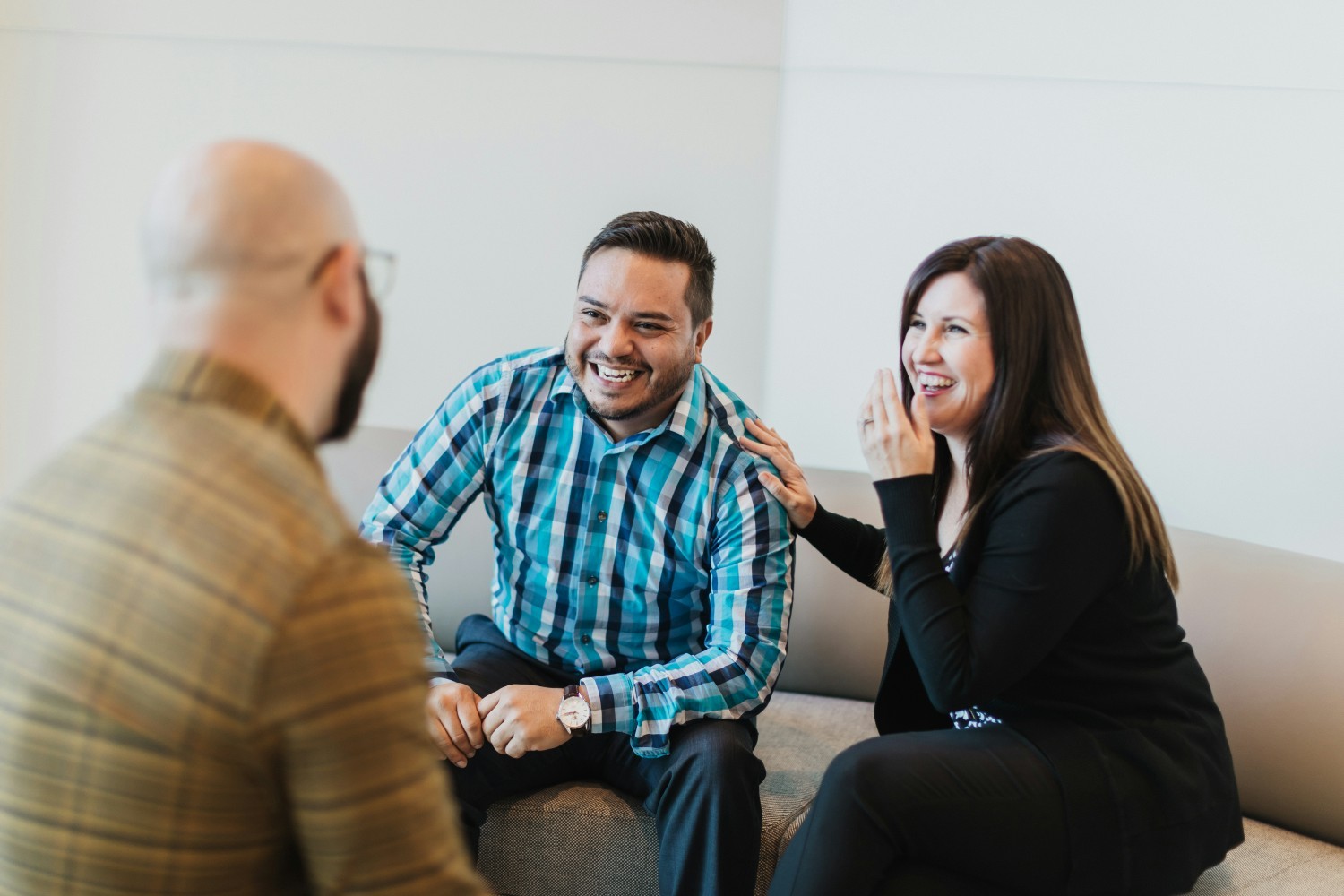 Employees gather in San Diego, CA office. 