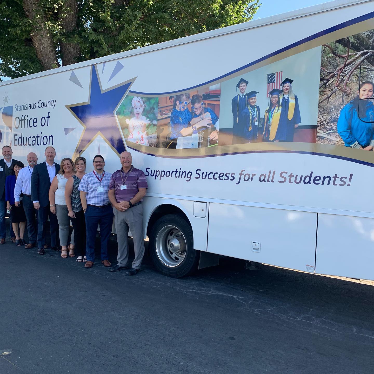 Leadership by newly wrapped Hearing Van. Over 90,000 children receive a hearing screening each year by SCOE audiometrist