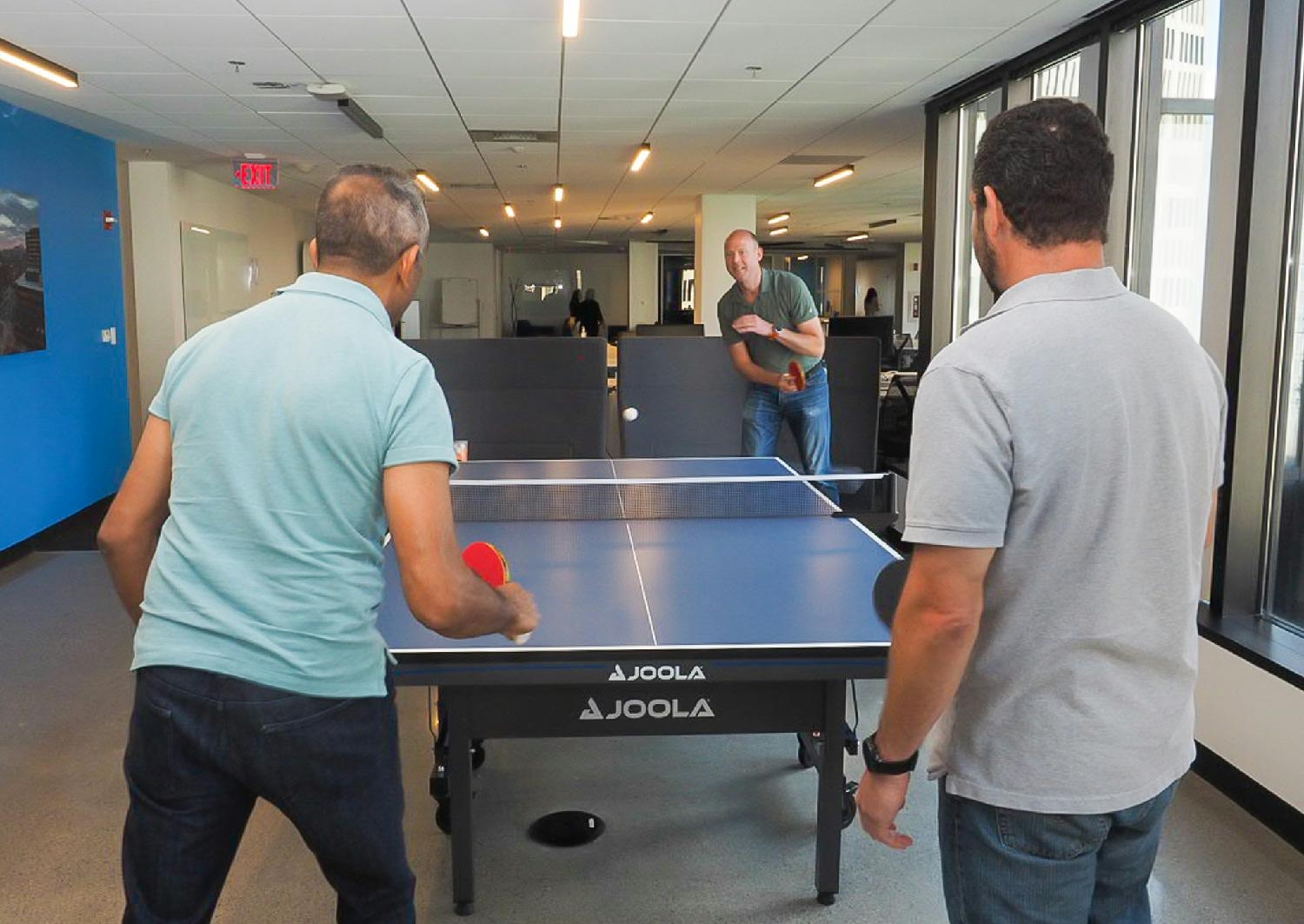 Always time for a game of ping pong with Devo's CEO