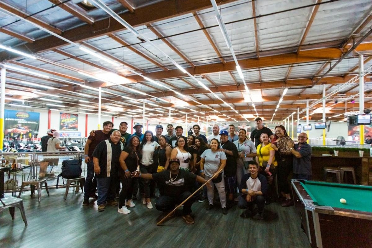 The Construction team took a paid day off work playing pool & Go-Cart Racing for team building.