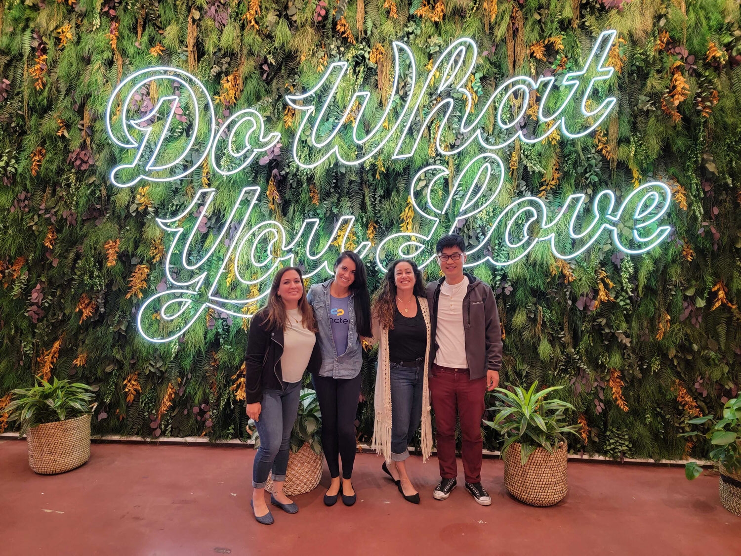 Some of the talent team grabs a bite in San Carlos.
