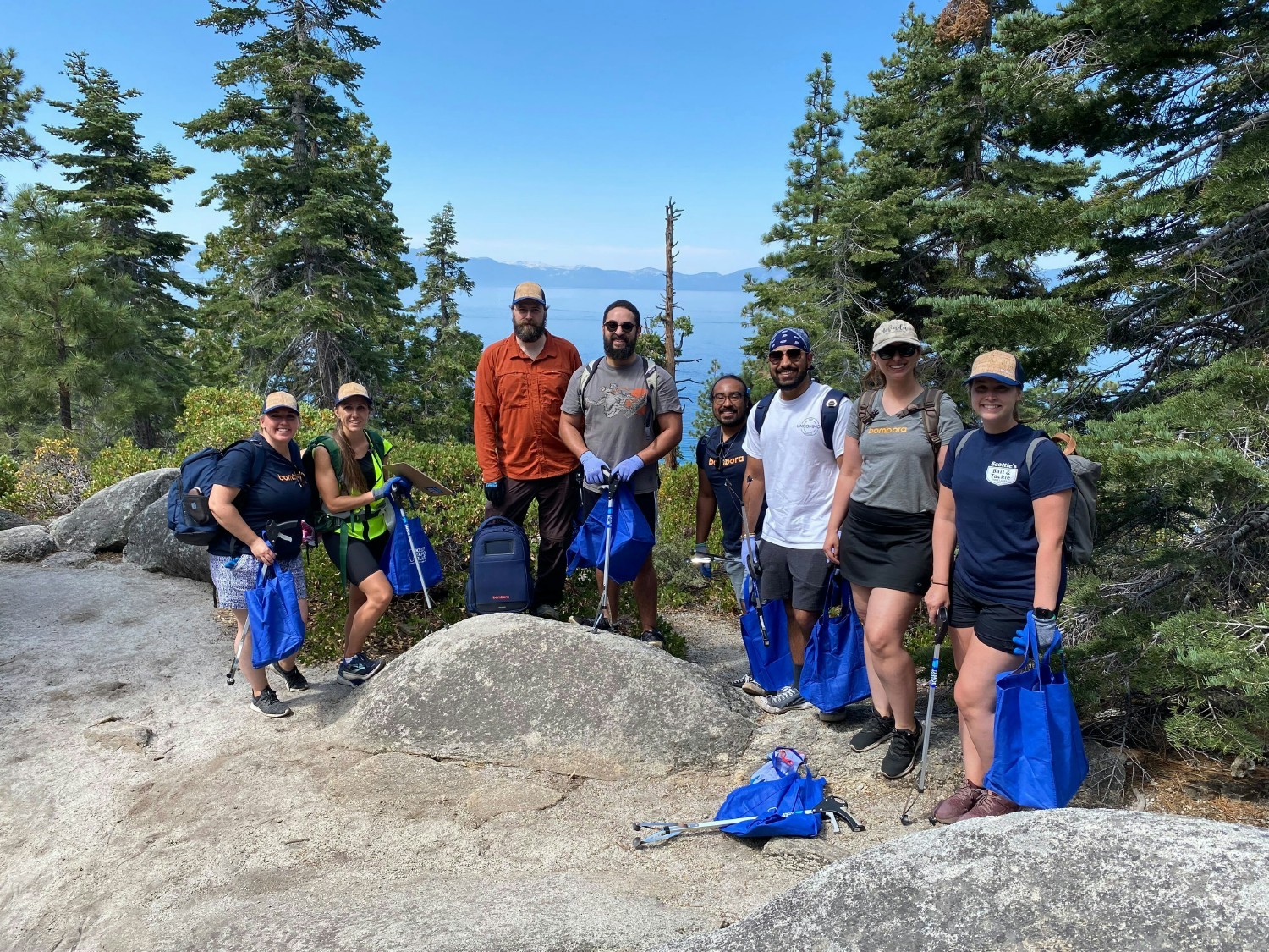 Bombora's annual beach cleanup at Lake Tahoe, in partnership with the Keep Tahoe Blue organization